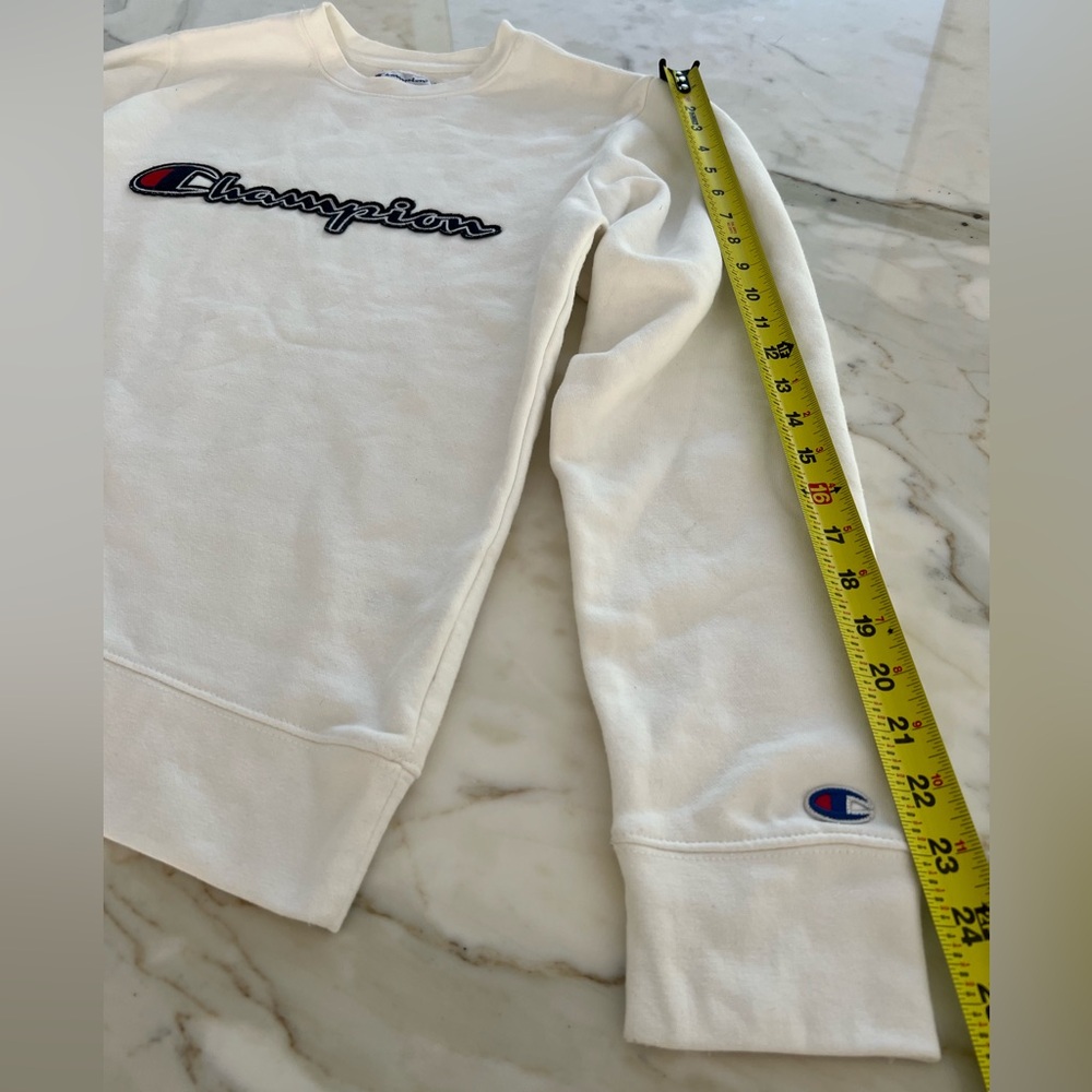 CHAMPION WHITE COTTON POLYESTER SWEATSHIRT SIZE S - Picture 4 of 14